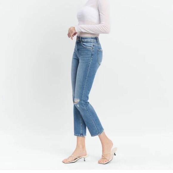 Flying Monkey High Rise Slim Straight Jeans 25 - Picture 7 of 7